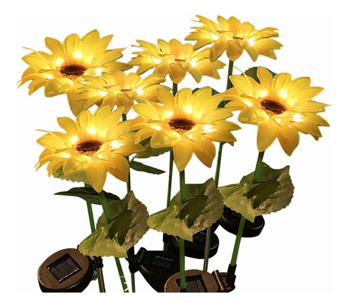 Farol Solar Con Forma De Girasol, Luces Decorativas Para Jar