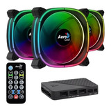 Kit Cooler Fans Aerocool Astro 12 Pro X3 Argb Hub Y Control