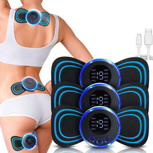 Kit 3 Massageador Portátil Recarregável Dores Pescoço Coluna