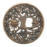 Placa De Pared Top Brass Sun And Moon Face Tree Of Life