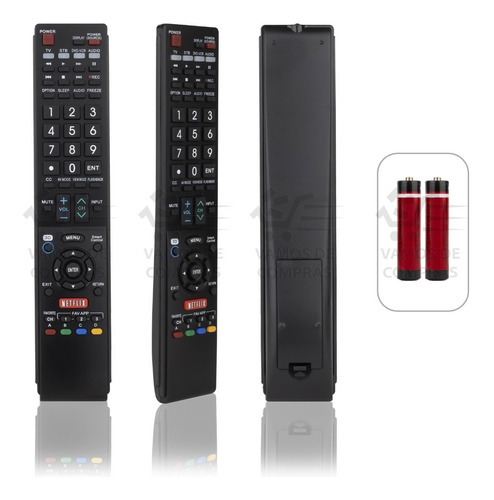 Control Remoto Compatible Con Sharp Smart Tv Gb118wjsa