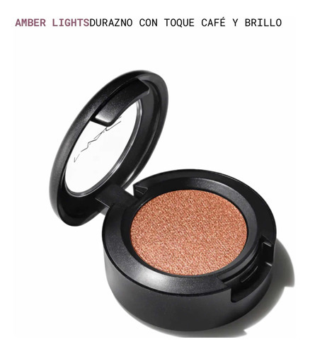 Eye Shadow Sombra Color: Amber Lights Frost Mac Cosmetics Color De La Sombra Durazno Con Toque Cafe Y Brillo