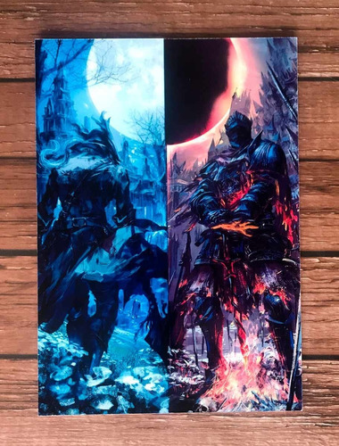 Cuadros De Madera Dark Souls Y Bloodborne (42 X 30)