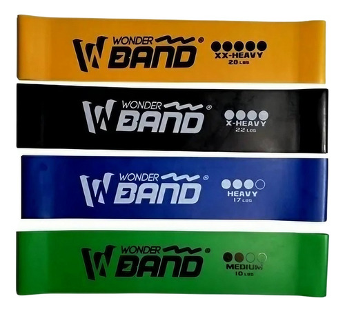 Set De Bandas Extra Fuertes X 4 Resistencias