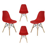 Kit 4 Cadeiras Charles Eames Eiffel Sala De Jantar