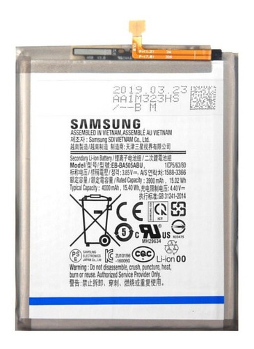 Bateria Original Samsung Galaxy A30s A307 3900 Mah Genuina