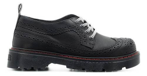 Zapatos Casual Boston Negro De Piel Martin Unisex