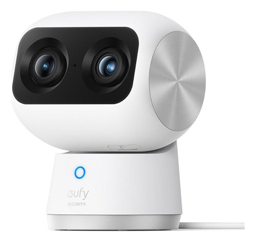 Cámara De Seguridad Para Interiores Eufy S350, Resolución 4k Uhd, Zoom 8×, Cámaras Duales Con Ptz De 360° E Identificación De Ia Humana/mascota