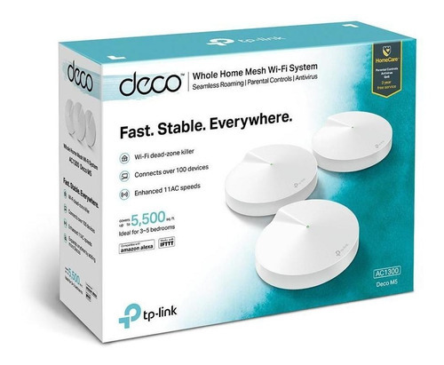 Roteador Tp-link Deco M5 Ac1300 Dual Band Mesh Gigabit 3pack