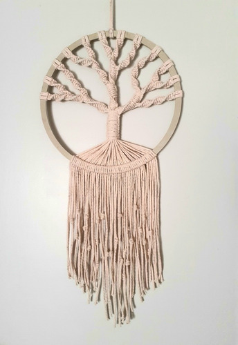 Tapiz Árbol De La Vida Tejido En Macramé 