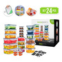 Recipientes Herméticos De Plastico Transparente Libre De Bpa Para Almacenamiento De Cocina Set 24 Piezas