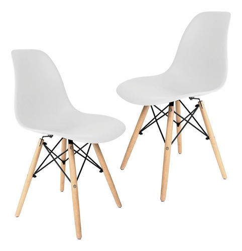 Set 2 Sillas Eames Estructura Modernas Silla Comedor