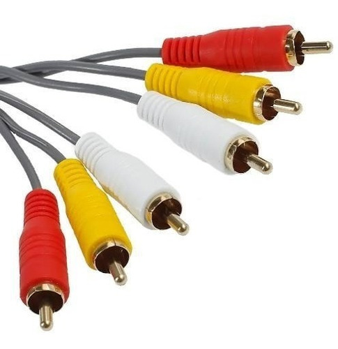 Cable Audio Video 3 Rca Macho A 3 Rca Macho 1.8 Mts Lta076