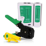 Kit Alicate Crimpador Rj45 Rj11 Decapador E Testador De Cabo