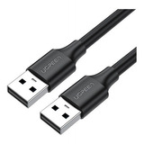 Cabo De Dados Ugreen Usb 2.0 Tipo A Macho 2 Metros Preto