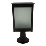 Farol Con Base Para Columna Exterior Metalico