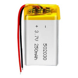 250mah, Bateria Recargable Lipo, 502030, 3.7v, 5x20x30 Mm