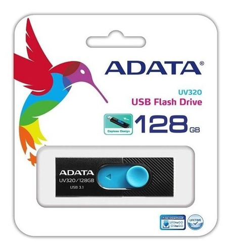 Memoria Usb 3.1 128gb Uv320 Negro/azul Auv320-128g-rbkbl /v