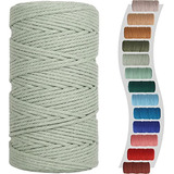 Sage Macrame Cord 3mm X 150yards, Colored Cotton Cord, ...