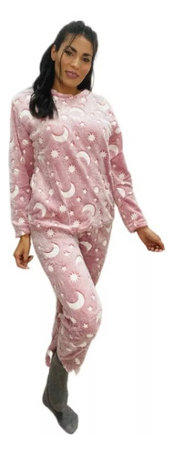 Pijama Invierno Mujer De Polar Soft Luminoso Terrenal