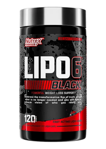 Nutrex Lipo 6 Black 120 Capsulas Quemador De Grasa Sf Tg11