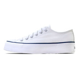 Zapatilla John Foos 752 Clásica Blanca Con Plataforma.