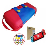 Estuche Mochila Nintendo Switch Maleta Mario + Mica + Grips