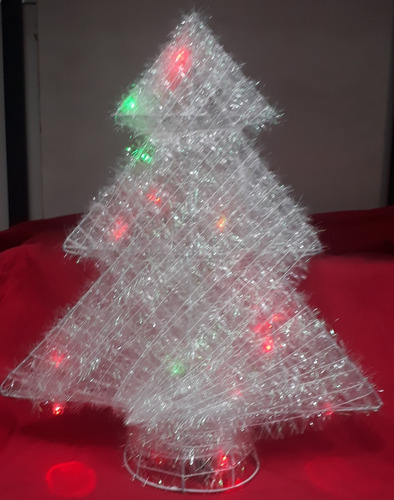 Árbol De Navidad Sobremesa 48 Cms, Con Luces ( 2 Pilas Aa)