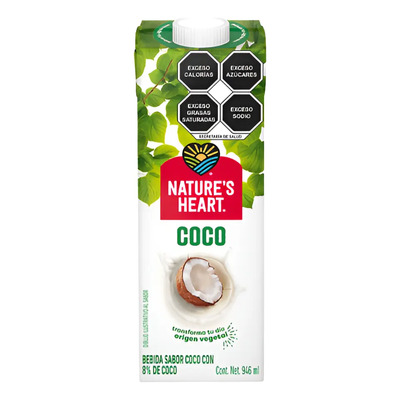 Pack X 12 Pzas Bebida Vegetal Nature's Heart Coco 946ml | Envío gratis