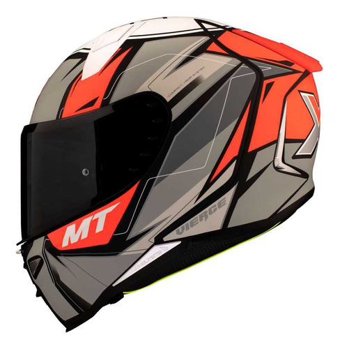 Casco Moto Mt Revenge Certificado Ece 2205 Negro Rojo Mate