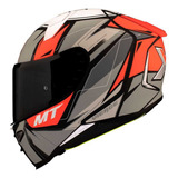 Casco Moto Mt Revenge Certificado Ece 2205 Negro Rojo Mate