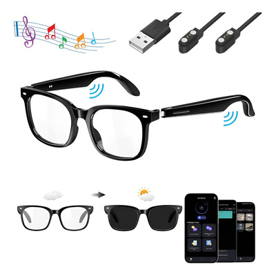 Lentes Inteligentes Filtro Luz Azul Smart Glasses Audífono | MercadoLibre
