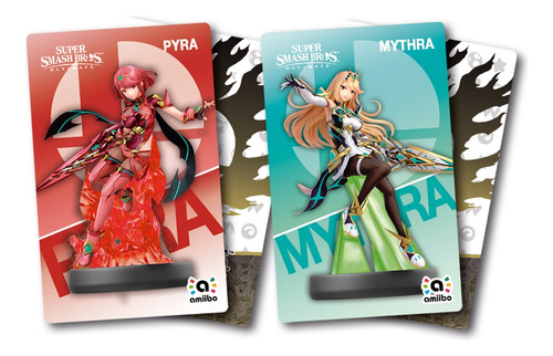 2 Tarjetas Amiibo Nfc Pyra Y Mythra Super Smash Bros Xenobla