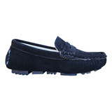 Zapato Mocasin Casual De Niños Suela Plana Ligero Negro 7475