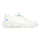 Tenis Skechers 117415wht Bobs Geo Mujer Color Blanco Diseño De La Tela Liso Talla 25.5 Mx