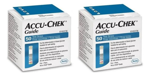 Pack 100 Tiras Reactivas Accu-chek® Guide - Ohmni