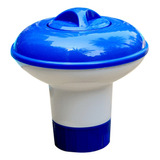 Mini Dispensador Flotante Blanco Y Azul Para Piscina De Clor