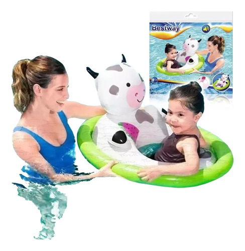 Inflable Asiento Sonido Animales Bestway 34058 Flotador Bebe