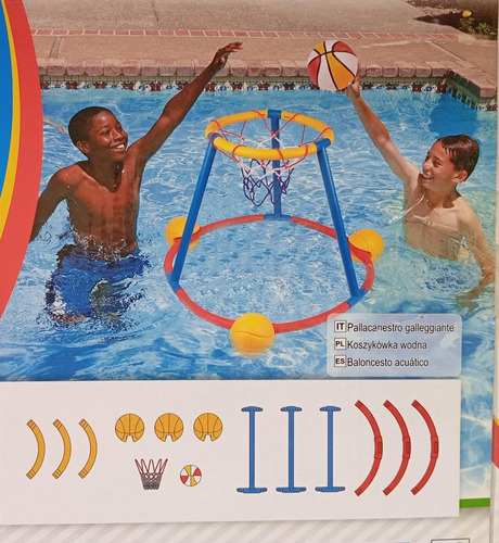 Aro De Basquet Para Piscina Verano Juego Basketball Acuatico