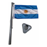 Mastil + Base + Bandera  Argentina - Semirrigidos - Nautica