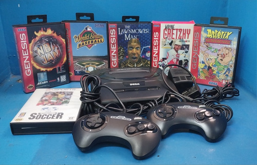 Consola Sega Genesis 2 Con 6 Juegos Y 2 Controles Completa