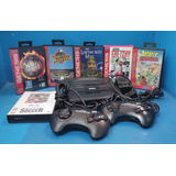 Consola Sega Genesis 2 Con 6 Juegos Y 2 Controles Completa