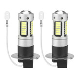 2pcs Projetor Nevoeiro Condução Lâmpada H3 Led