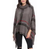 Poncho Mujer Chal Capa Invierno Calientito Colores Sweater