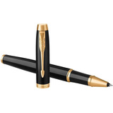 Pluma Rollerball Parker Punta Fina Acabado Dorado Premium