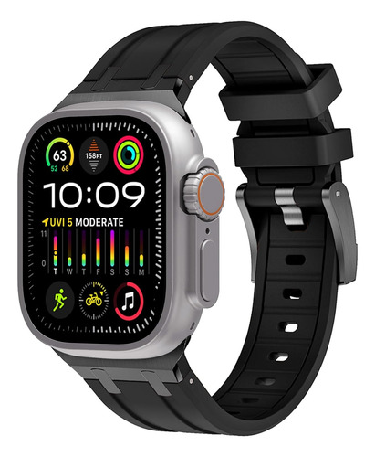 Malla Silicona Para Apple Watch Ultra2 9 8 7  49/45/44 Negro