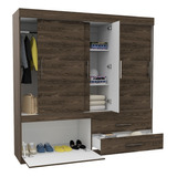 Closet Allegro 180 X 180 X 49 Rta Coñac + Blanco