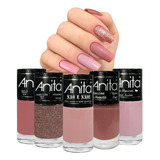 Kit 5 Esmaltes Anita Tons De Nudes Delicados