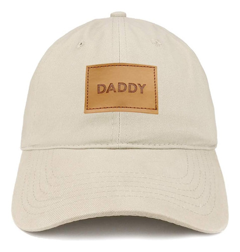 Trendy Shop Daddy Leather Patch Bordado Algodón Dad Hat- Pie