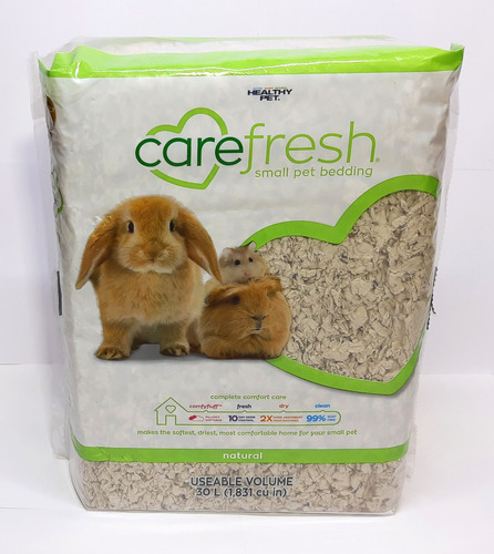 Sustrato Carefresh Natural 30 Lt Para Hamster, Conejo 1.5kg 